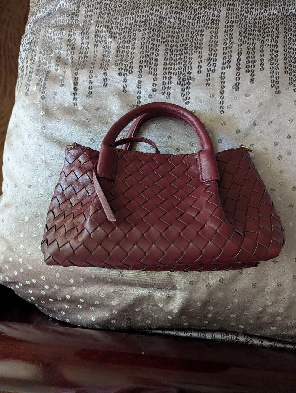 Anthropologie Woveb Mini Tote with Wallet  NWT